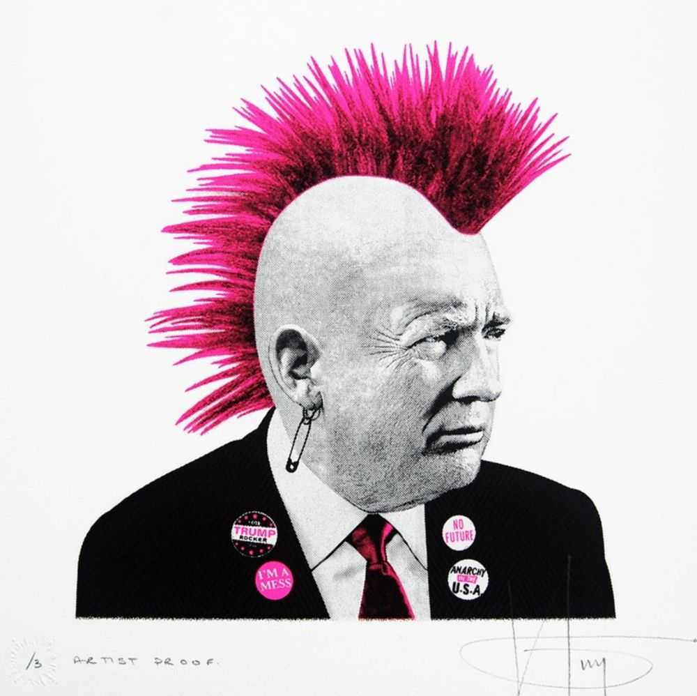 K Guy, ‘Punk Trump (Pink Neon)’, 2016, Print, Silkscreen, null, Numbered