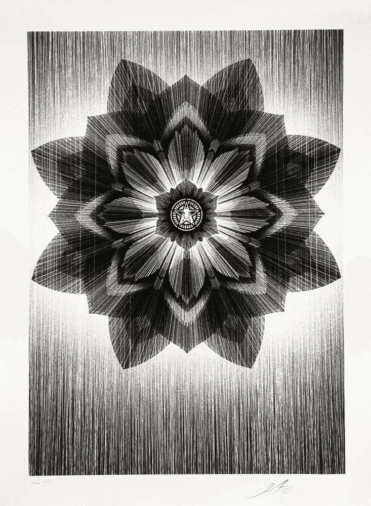 Kai & Sunny, ‘Black & Silver Stardust (Obey x Kai & Sunny)’, 12-09-2013, Print, Hand pulled 2 colour screenprint on 100% cotton somerset satin 300gsm, Self-released, Numbered