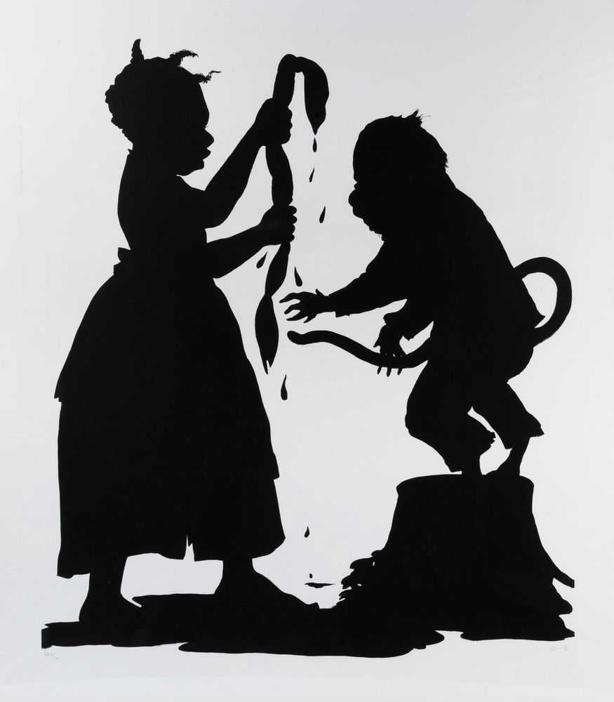 Kara Walker, ‘I'll be a Monkey's Uncle’, 1996, Print, Lithograph, on Somerset Satin paper, with full margins, Landfall Press, Numbered, Dated