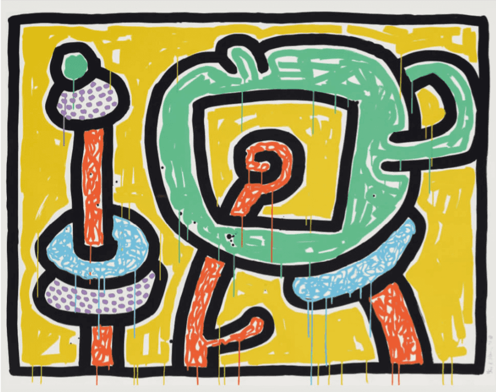 Keith Haring, ‘Flowers III’, 1990, Print, Silkscreen ink on Coventry Paper, Tony Shafrazi Gallery, Numbered, Dated