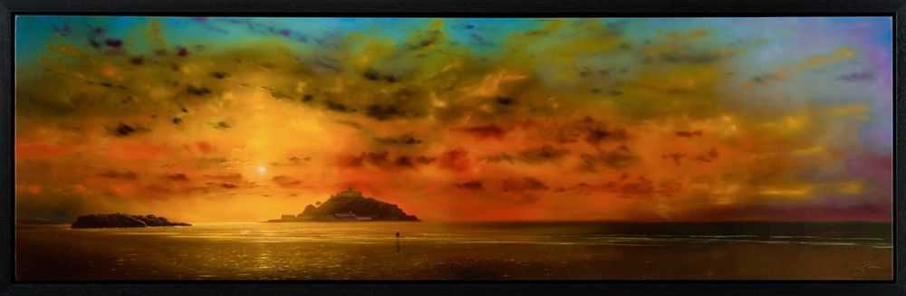 Lawrence Coulson, ‘Sunrise, St Michaels Mount (Boutique Edition)’, 2024, Print, Fine Art Print, Castle Fine Art, Numbered, Framed