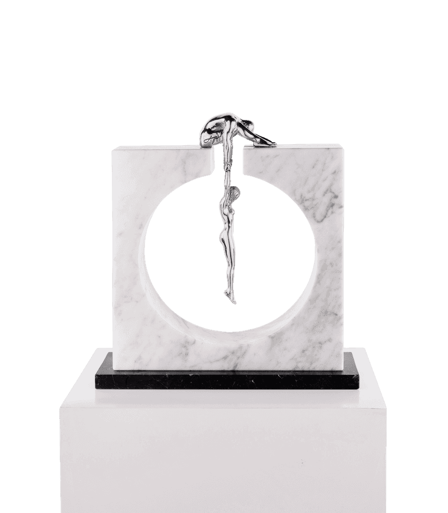 Lorenzo Quinn, ‘Gravity Male (Carrara Marble and Aluminium)’, 2019, Sculpture, Carrara Marble and aluminium, Castle Fine Art, Numbered