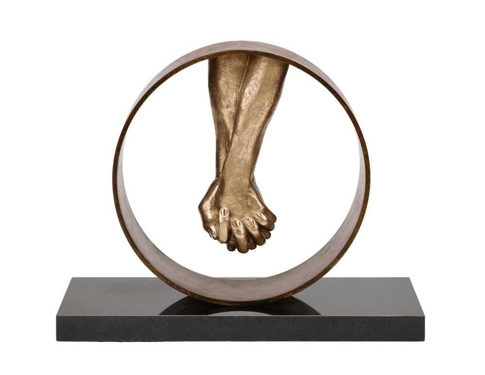 Lorenzo Quinn, ‘Love (Bronze, Cor-ten steel on Granite Base)’, 2019, Sculpture, Bronze, Corten steel on Granite Base, Castle Fine Art, Numbered