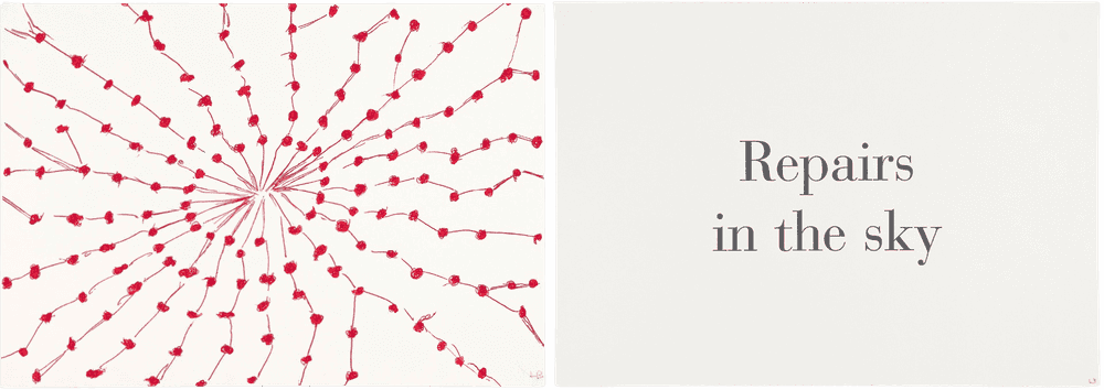 Louise Bourgeois, ‘What is the shape of this problem. Repairs in the Sky’, 1999, Print, Lithography, Letterpress, Galerie Lelong, Numbered