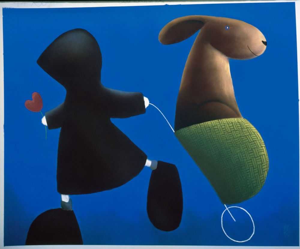Mackenzie Thorpe, ‘Out For A Walk’, 2017, Print, Lithograph print, Castle Fine Art, Numbered, Framed