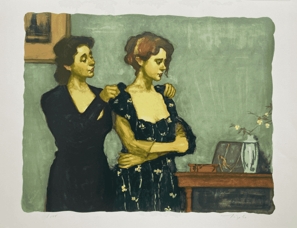Malcolm T. Liepke, ‘Helping With The Dress’, 1996, Print, Lithograph, null, Numbered