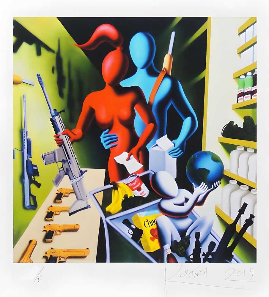 Mark Kostabi, ‘Automatic for the People’, 2019, Print, Giclée on Hahnemühle velvet, null, Numbered