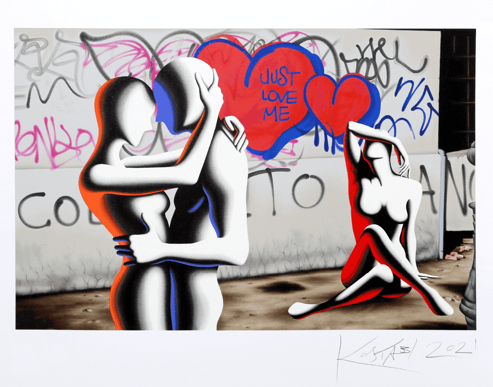 Mark Kostabi, ‘Just Love Me’, 2021, Print, Screenprint, null, Numbered
