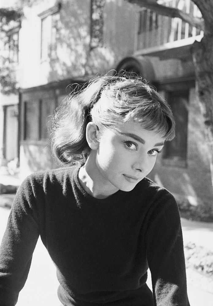 Mark Shaw, ‘Audrey Hepburn Portrait on Set of Sabrina, 1953’, 1953, Print, Pigment print on Hahnemϋhle photo rag paper, null,
