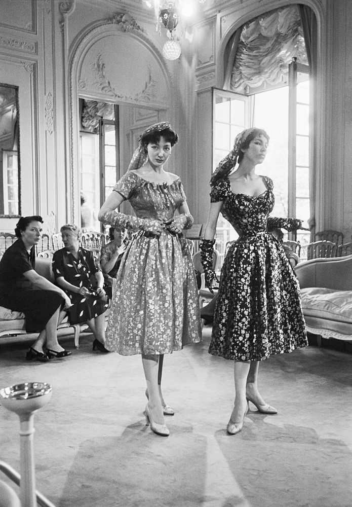 Mark Shaw, ‘Dior Salon, Two Models Wearing Metallic Dresses’, 1953, Print, Pigment print on Hahnemϋhle photo rag paper, null,