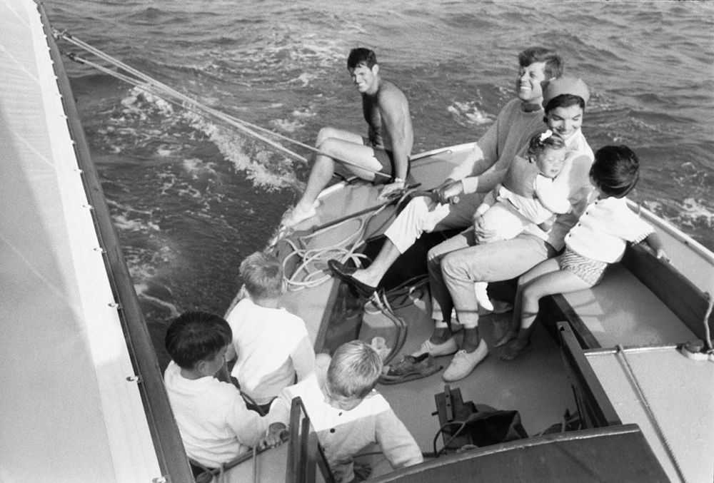 Mark Shaw, ‘Kennedy, Family Sailing Nantucket Sound, Close Up, 1959’, 1959, Print, Pigment print on Hahnemϋhle photo rag paper, null,