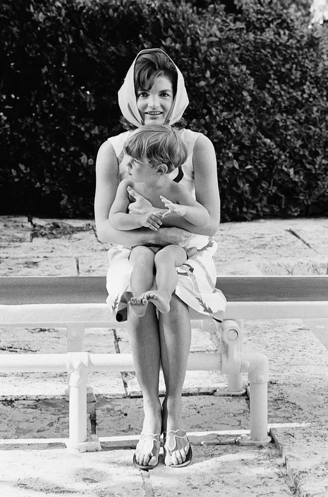Mark Shaw, ‘Kennedy, Jackie With John, Jr. In Lap, B&W, Palm Beach (Small)’, 1963, Print, Pigment print on Hahnemϋhle photo rag paper, null,