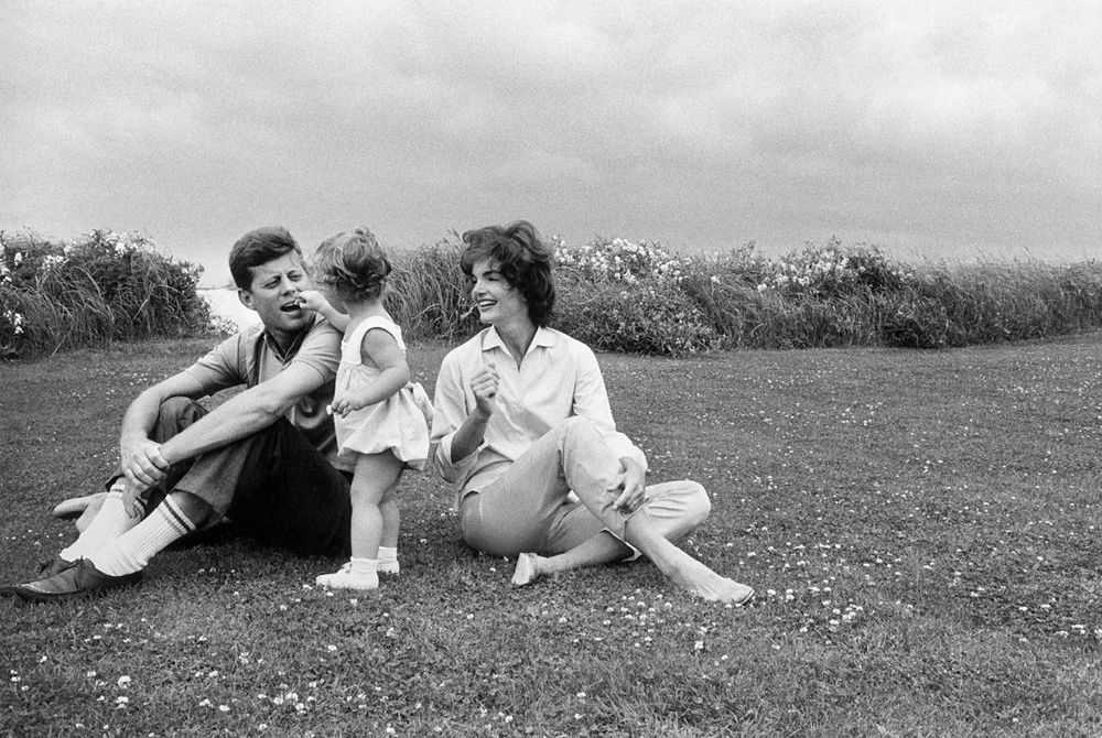 Mark Shaw, ‘Kennedys, Caroline Feeds Flower to John, Jackie Looks on, 1959’, 1959, Print, Pigment print on Hahnemϋhle photo rag paper, null,