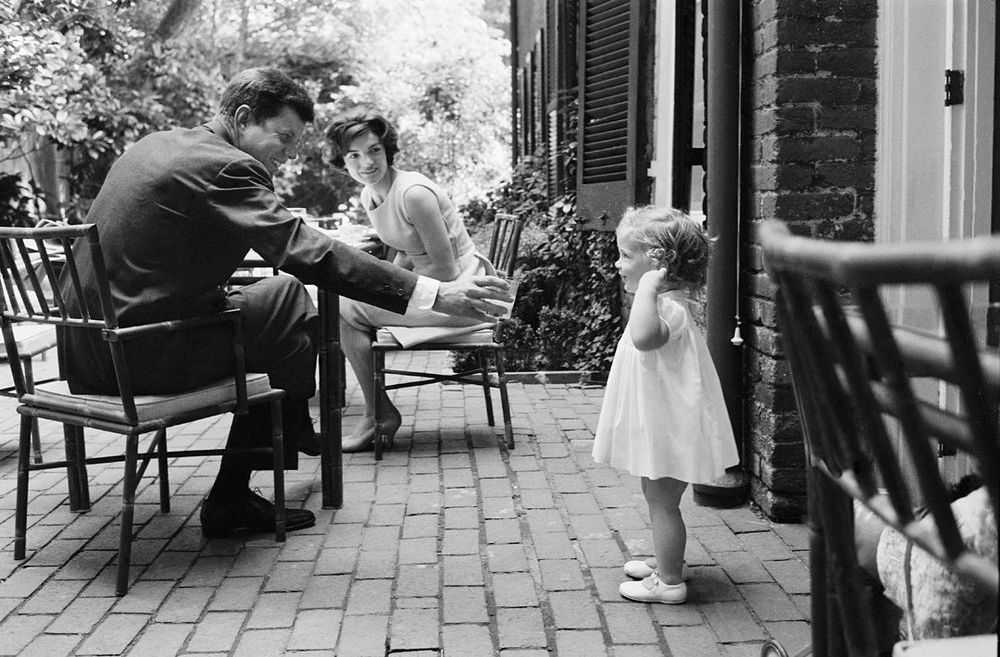 Mark Shaw, ‘Kennedys, JFK With Jackie and Caroline at Breakfast (Medium)’, 1959, Print, Pigment print on Hahnemϋhle photo rag paper, null,