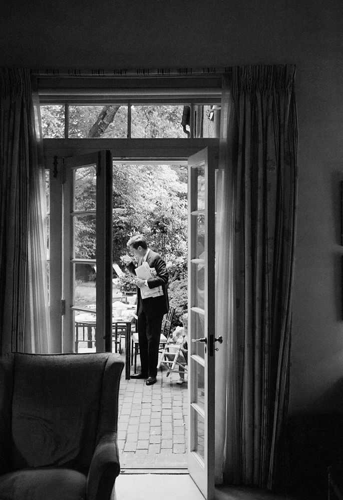 Mark Shaw, ‘Kennedys, JFK and Caroline, Breakfast View Through Doorway (Small)’, 1959, Print, Pigment print on Hahnemϋhle photo rag paper, null,
