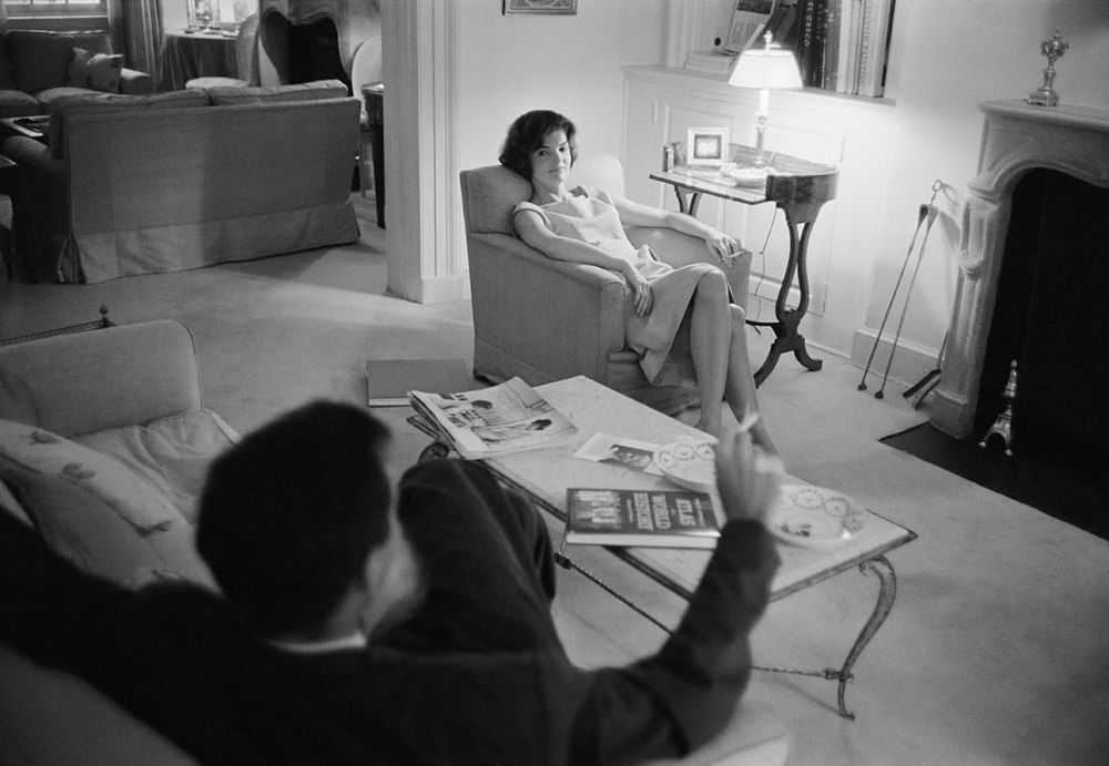 Mark Shaw, ‘Kennedys, JFK and Jackie Relax While Smoking (Small)’, 1959, Print, Pigment print on Hahnemϋhle photo rag paper, null,