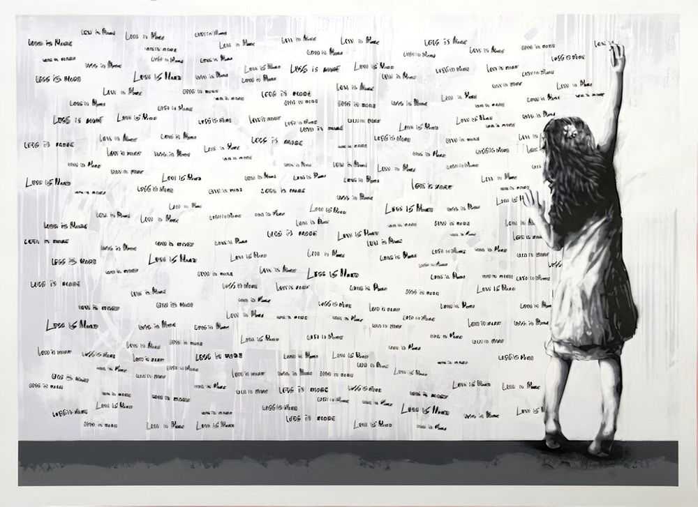 Martin Whatson, ‘Less Is More More More’, 2014, Print, 9 colour screenprint on 300gsm somerset paper, Graffiti Prints, Numbered, Dated