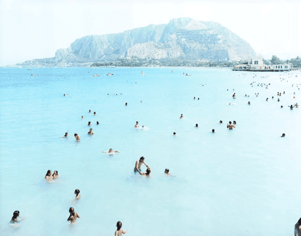 Massimo Vitali, ‘Mondello Monte Pellegrino II’, 2007, Photography, Archival pigment print archivally face-mounted to Diasec, null, Numbered