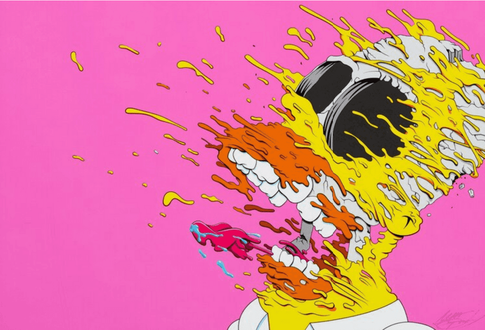 Matt Gondek, ‘Deconstructed Homer Print (2020 Pink Cocaine Edition)’, 17-07-2020, Print, Pigment print in colours on wove paper, Self-released,