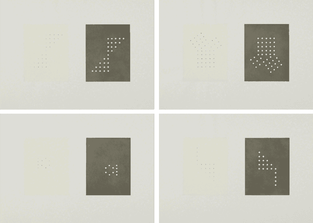 Mel Bochner, ‘QED’, 1974, Print, The complete set of four aquatints, on Chine collé to Rives BFK paper, with full margins, Parasol Press, Ltd., Numbered, Dated