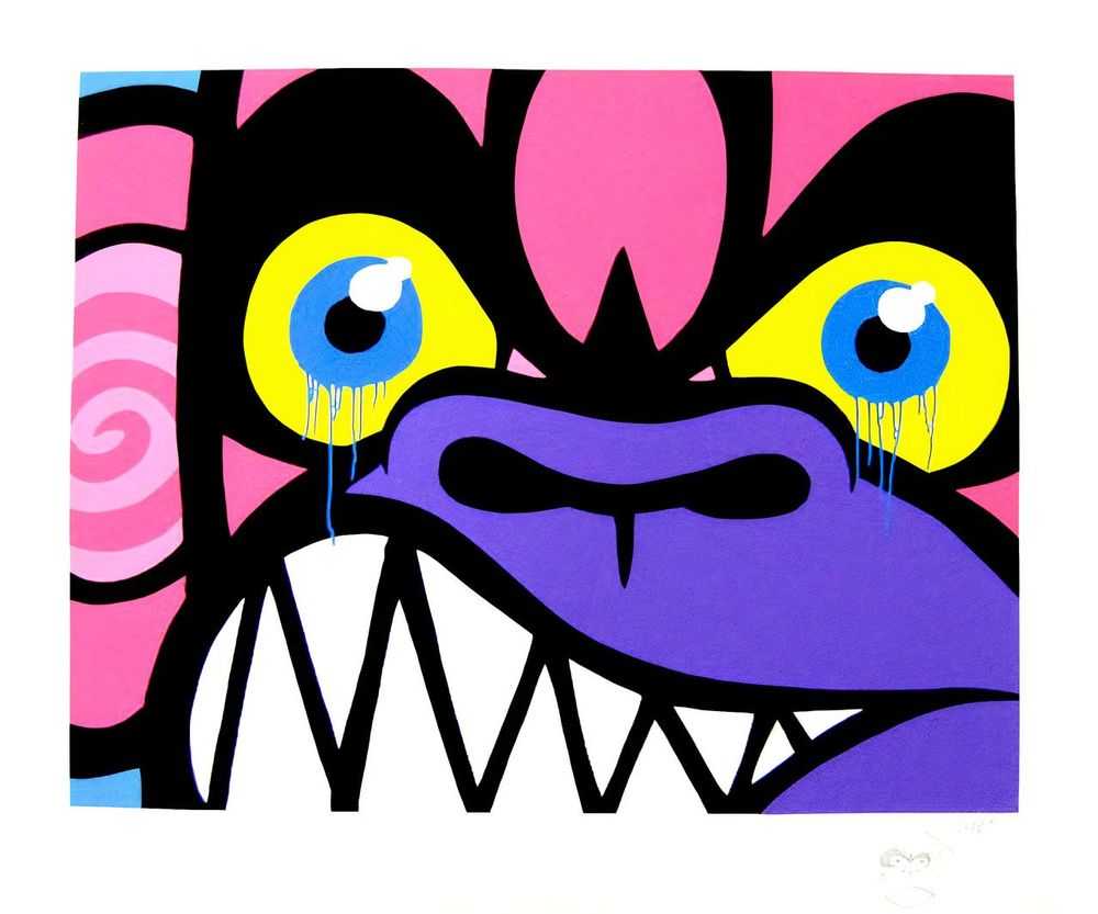 Mighty Mo, ‘The Angry Monkey’, 30-10-2008, Print, 8-colour screenprint with varnished eyes, Prescription Art, Numbered