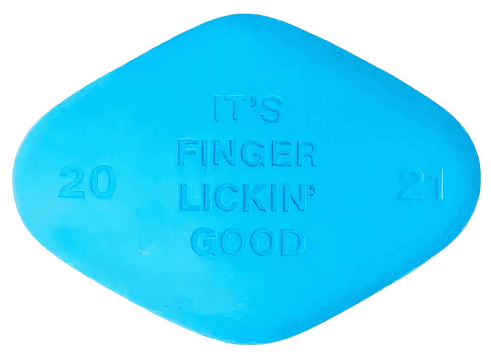 Miss Bugs, ‘It's Finger Licking Good Blue (Slogan Tablets)’, 2022, Sculpture, Pigmented Jesmonite, Jealous Gallery,