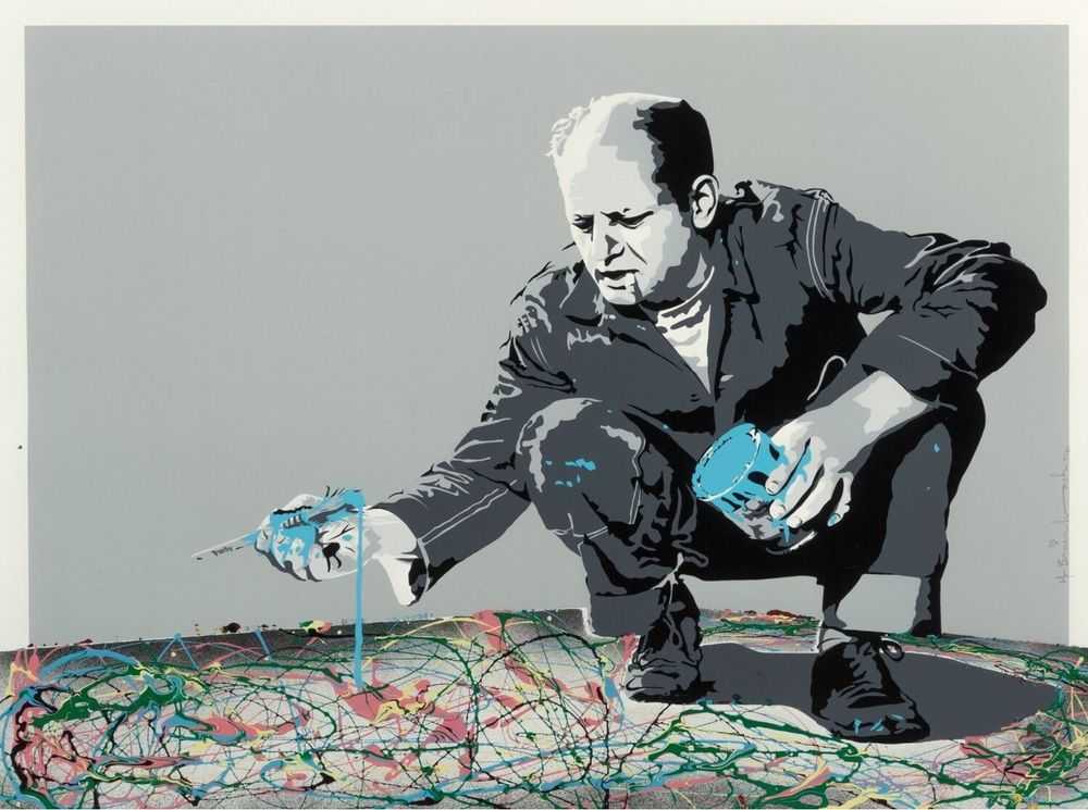 Mr. Brainwash, ‘Jackson Pollock’, 2009, Print, Screenprint in colors with acrylic hand-embellishments, Self-released, Numbered, Handfinished