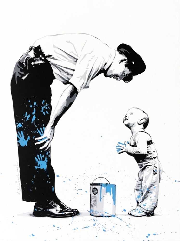 Mr. Brainwash, ‘Not Guilty (Blue)’, 2011, Print, Five colour screen print on deckled edge archival art paper and hand finished with paint, Self-released, Numbered, Handfinished