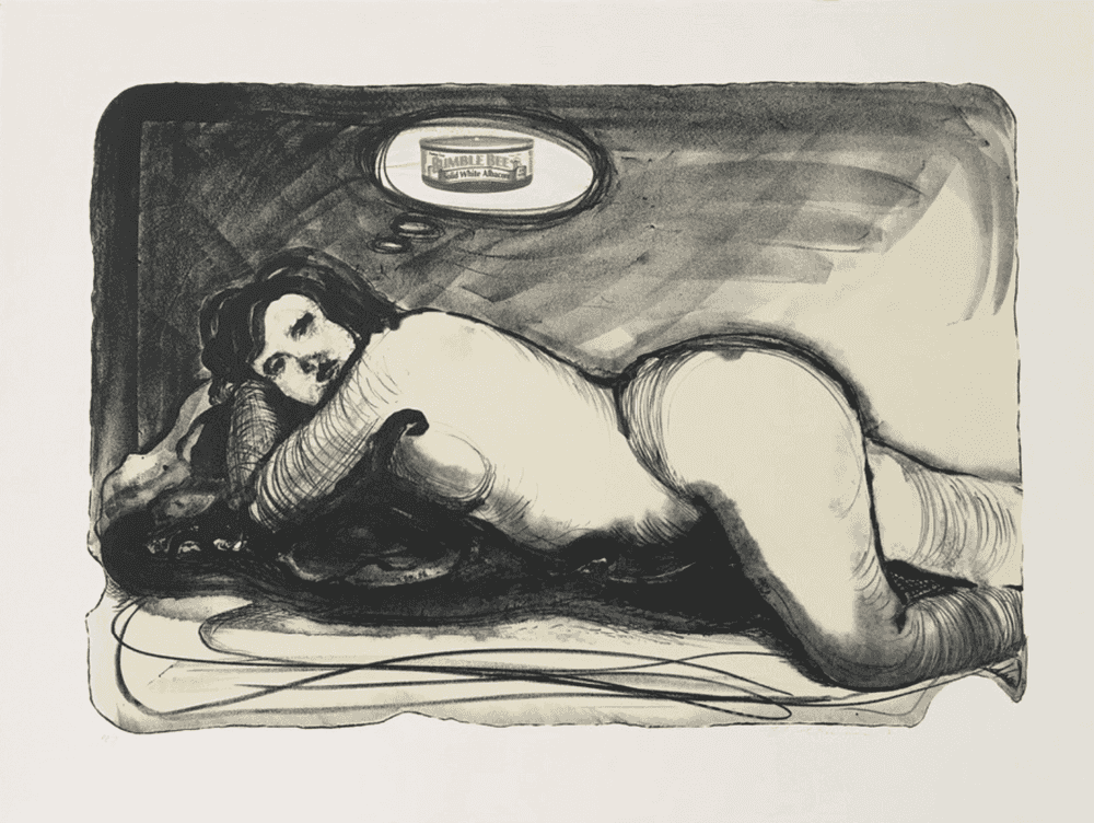 Nicole Eisenman, ‘The Thinker’, 2012, Print, Two colour lithograph with four-colour photolithograph, Jungle Press, Numbered