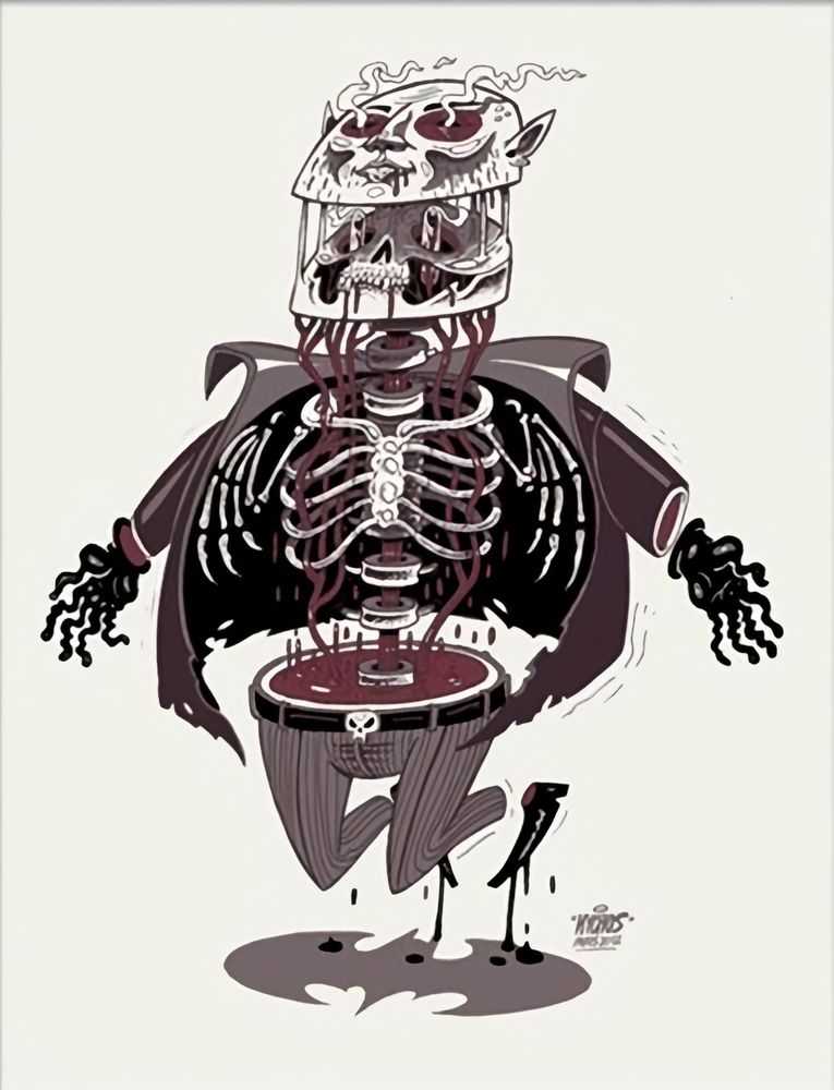 Nychos, ‘Anatomy Of A Vampire (Red)’, 2013, Print, Giclee Print, 1xRUN,