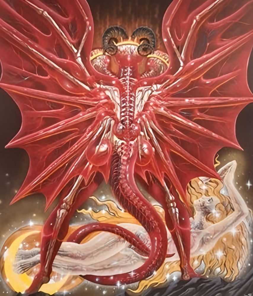 Nychos, ‘The Great Red Dragon And The Woman Clothed In Sun’, 2022, Print, Giclee Print, Rabbiteye Movement, Numbered