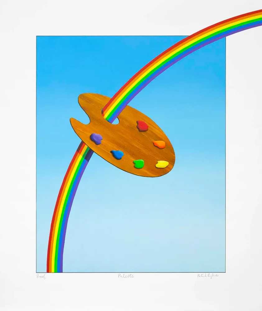 Patrick Hughes, ‘Palette’, 2018, Print, Archival Inkjet with Screenprinted Moon Overlay on Somerset Satin 330gsm Paper, Jealous Gallery, Numbered