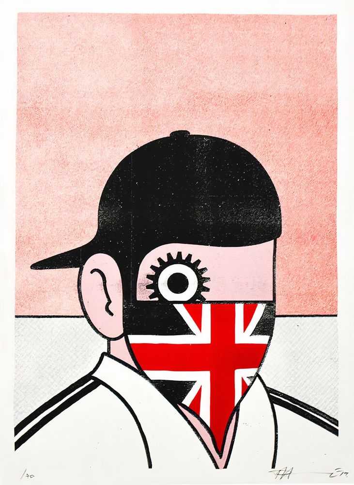 Paul Insect, ‘Clockwork Britain (Red Edition (2019)’, 2019, Print, 4 colour print onto 300gsm Arches 88 paper, Self-released, Numbered, Dated