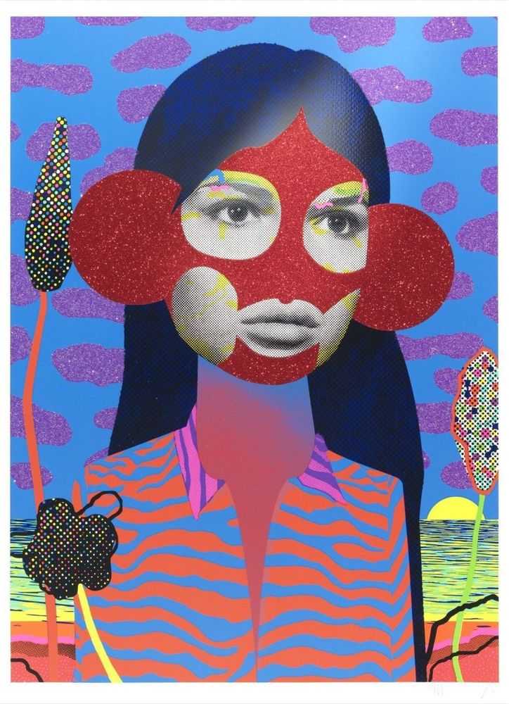 Paul Insect, ‘The Ultimate Journey (Red)’, 2018, Print, 10 colours screenprint on a 410gsm somerset radiant white paper with glazes and glitter and small diamond dust on the face, Avant Arte, Numbered, Dated