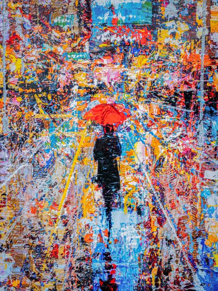 Paul Kenton, ‘Steps Through Times Square’, 2026, Print, Embellished Giclée Print on Aluminium, null,