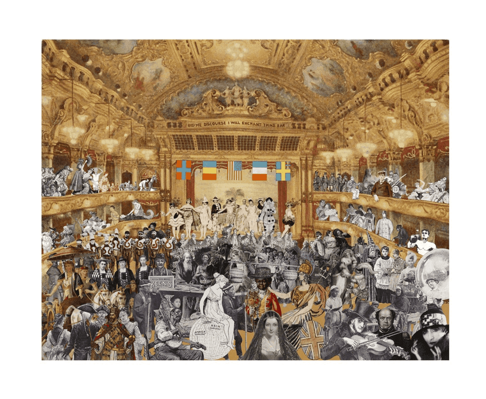 Peter Blake, ‘Marcel Duchamp's World Tour New Year's Eve Parade at the Tower Ballroom, Blackpool’, 2015, Print, screenprintand Lithograph, CCA Galleries, Numbered