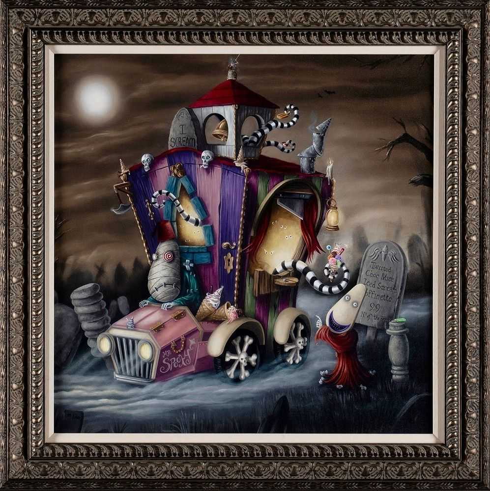Peter Smith, ‘The Freakishly Fiendish Fright Scream Man’, 2024, Print, Giclee On Canvas, Castle Fine Art, Numbered, Framed