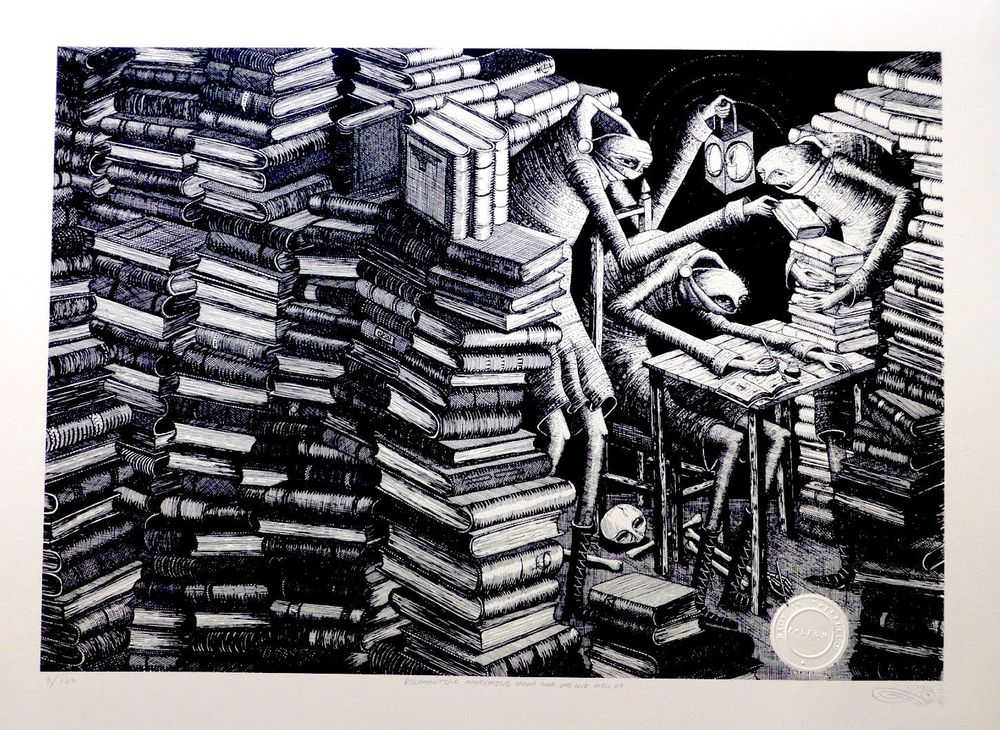 Phlegm, ‘Documenting Everything There Ever Was And Will Be’, 03-04-2013, Print, Screenprint on 280 weight ivory Fabriano paper, Self-released, Numbered