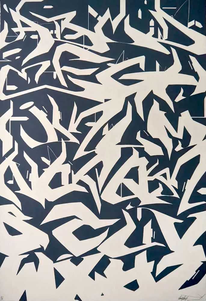 Remi Rough, ‘Alphabet Aerobics (Grey and Grey)’, 2015, Print, 2 colour screen print on somerset satin 300gsm paper, Self-released, Numbered