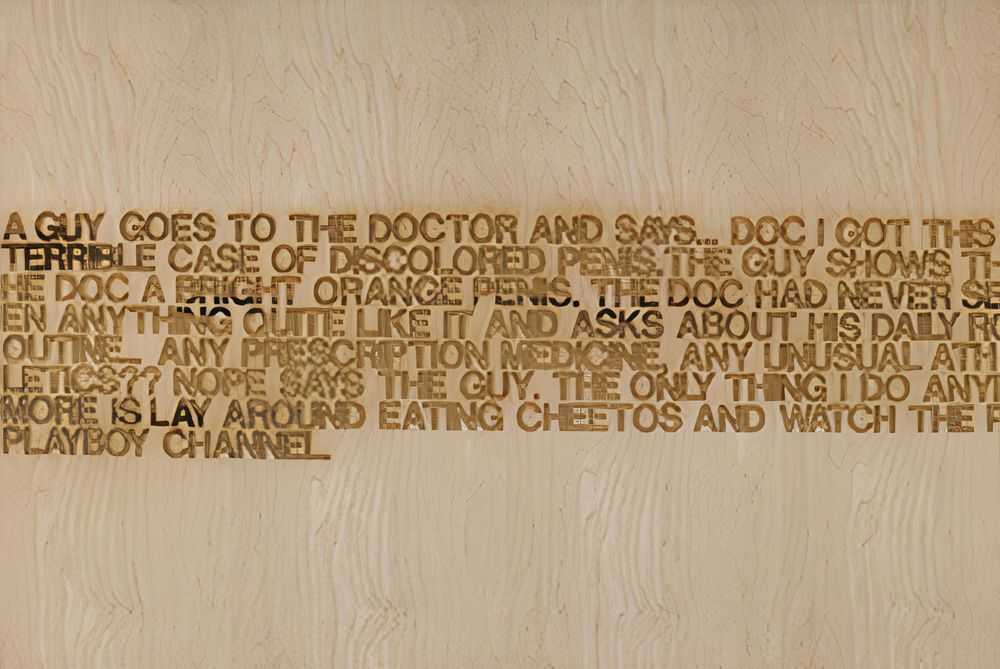Richard Prince, ‘Untitled’, 2006, Print, Wood Panel - Wood panel with lazer engraved and burned wood, null, Numbered