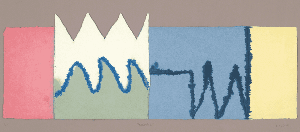Richard Tuttle, ‘Nature’, 2011, Print, Framed incised woodblock with paper pulp and pigmented paper, null,