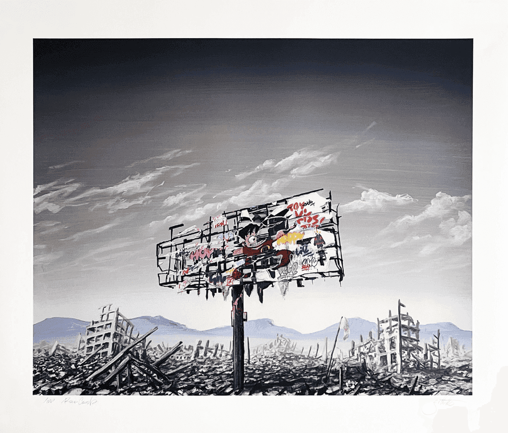 Roamcouch, ‘Ruined Sign - Dragon World’, 2021, Print, Giclée print on 308gsm Hahnemuhle Cotton Rag fine art paper, null, Numbered