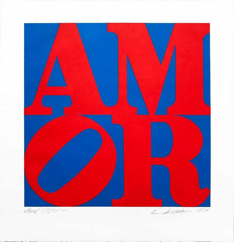 Robert Indiana, ‘Amor’, 1994, Print, Aquatint in colours on Rives BFK paper, American Image Editions, Numbered