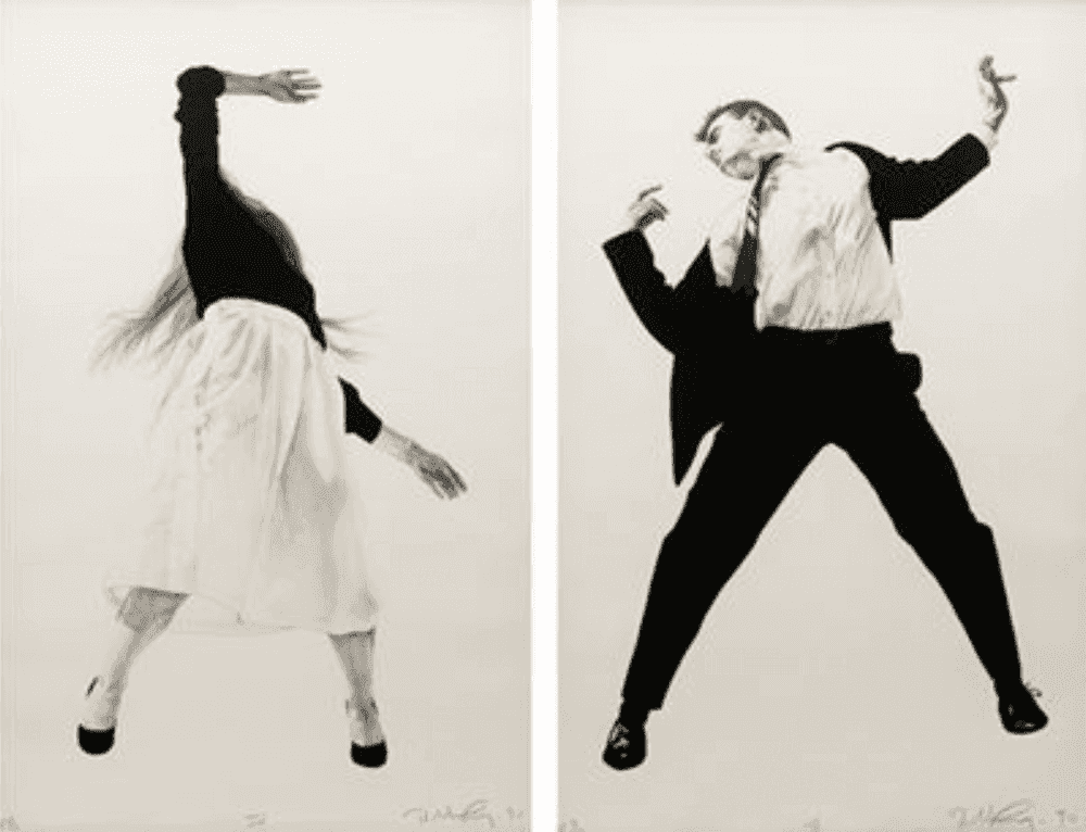 Robert Longo, ‘Men in the Cities, Tokyo, Seibu Department Stores, Ltd. V (Single Man) & IV (Single Woman)’, 1990, Print, Lithograph, null, Numbered, Dated