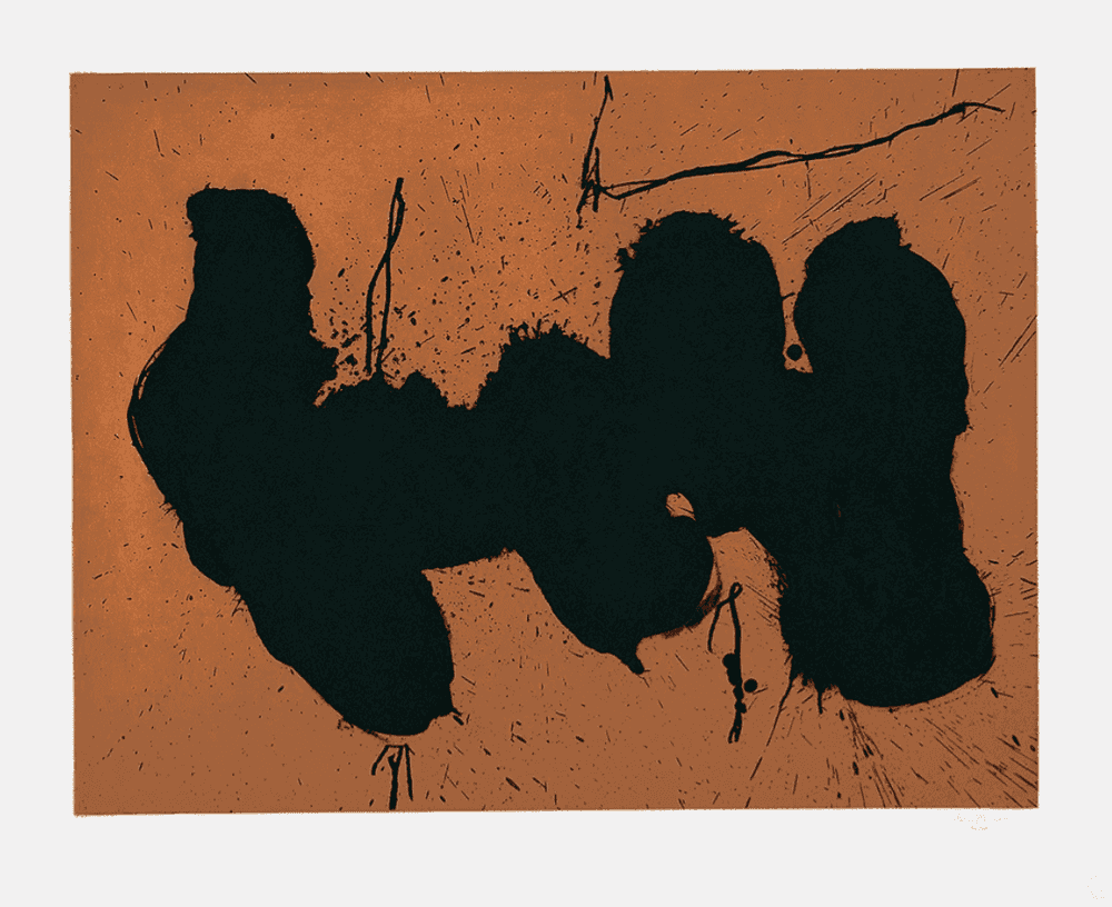 Robert Motherwell, ‘Barcelona Elegy to the Spanish Republic’, 1991, Print, Lift ground etching and aquatint with carborundum, null,