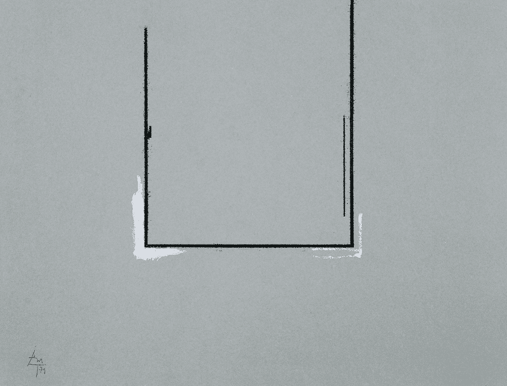 Robert Motherwell, ‘Gray Open with White Paint’, 1981, Print, Soft-ground etching on beige Auvergne a la Main Richard de Bas handmade paper, null, Numbered