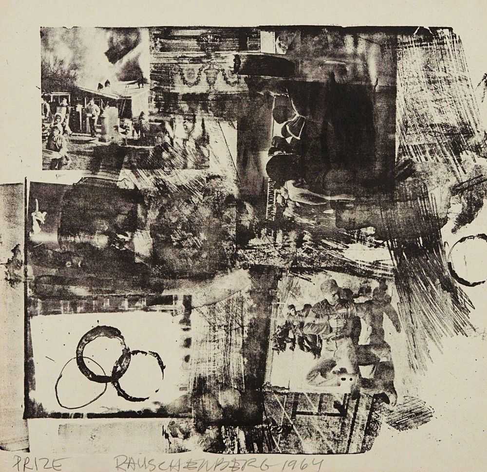 Robert Rauschenberg, ‘Prize, from XXXIV Drawings for Dante’s Inferno’, 1964, Print, Lithograph in black, on Angoumois à la main paper, the full sheet, null, Dated