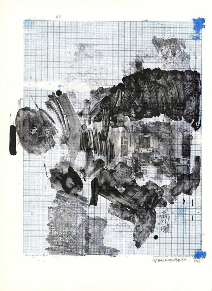 Robert Rauschenberg, ‘Visitation I’, 1965, Print, Lithograph in 2 colors on Rives BFK paper, Universal Limited Art Editions, Numbered