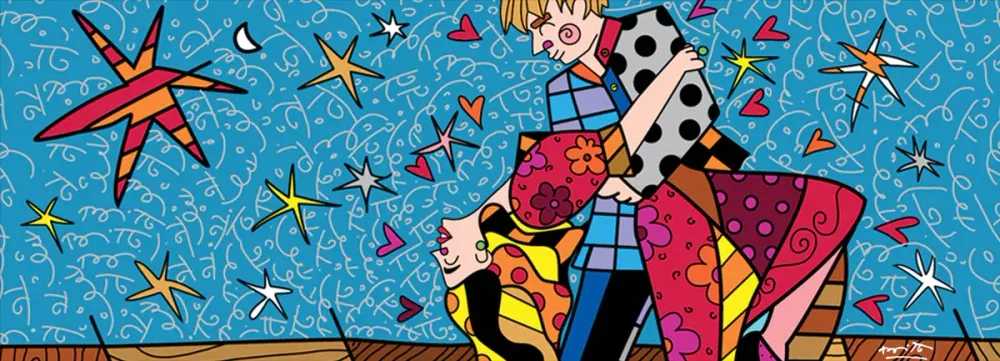 Romero Britto, ‘Hollywood Romance’, 2022, Print, Digital print on canvas with BRITTO®️ Diamond Dust hand embellishments, BRITTO®️ Studios, Handfinished