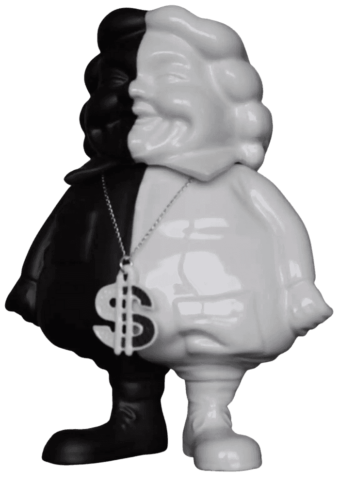 Ron English, ‘McSupersized (Porcelain Black & White Sculpture)’, 28-10-2012, Sculpture, Ceramic, K.Olin Tribu,